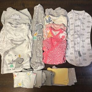 0-3 months baby girl clothes bundle